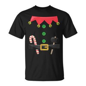 Weihnachtself Kostüm Wichtel Elf Lustige Weihnacht T-Shirt - Seseable De