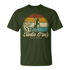 Santa Cruz City California Souvenir Vintage Retro T-Shirt - Seseable De