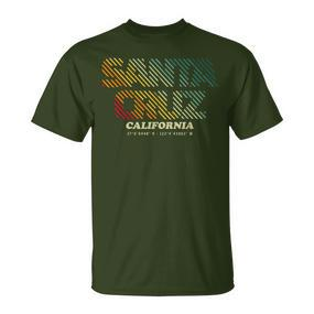 Santa Cruz City California Vintage Retro S T-Shirt - Seseable De