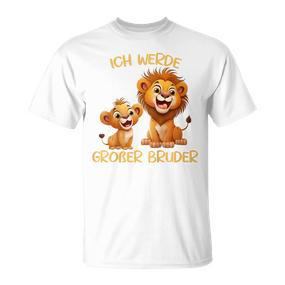 Children's Ich Werde Große Bruder Zwei Löwen Ich Werde T-Shirt - Seseable De