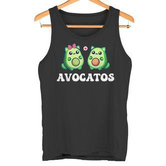 Avogato Avocado Paar Katze Kätzchenegan Avocatos Tank Top - Seseable De