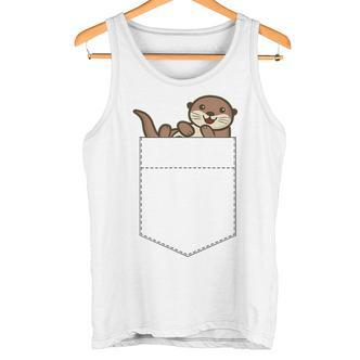 Cute Otter Cute Pocket Otter  Tank Top - Seseable De