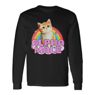 Alpha Male Cat Kitten Langarmshirts - Seseable De