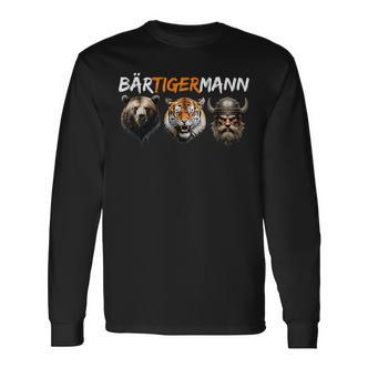 Bärtigermann Bear Tiger Mann Viking Fan Word Game Langarmshirts - Seseable De
