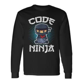 Code Ninja Programmer Coder Computer Programming Coding Langarmshirts - Seseable De