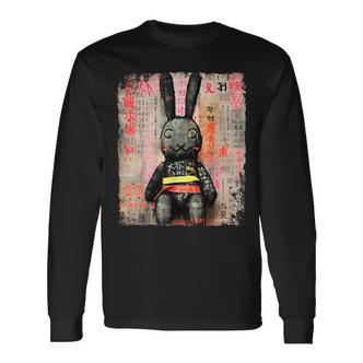 Cyberpunk Rabbit Japanese Futuristic Rabbit Samurei Langarmshirts - Seseable De