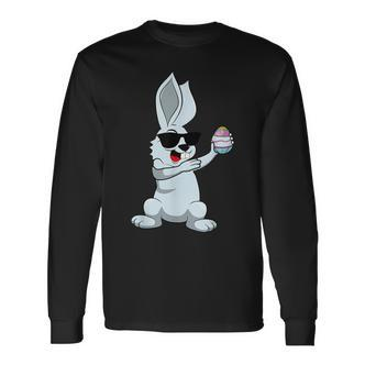 Dabbing Easter Bunny Easter Dab Dance Easter Bunny Langarmshirts - Seseable De