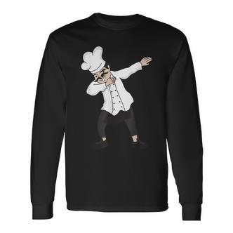 Dabbing Koch Chef Pizza Baker Chef With Chef's Hat Langarmshirts - Seseable De