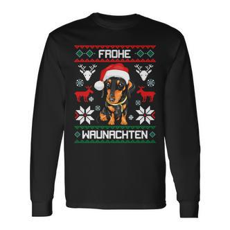 Dachshund Merry Waunachten Christmas Dog Dachshund Tecker Langarmshirts - Seseable De