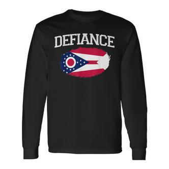 Defiance Oh Ohio Flagge Vintage Usa Sport Herren Damen Langarmshirts - Seseable De