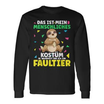 Faultier Outfit Für Faultier Liebhaber Für Kinder Fasching Langarmshirts - Seseable De