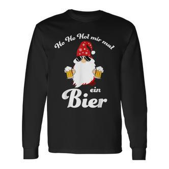 Christmas Ho Ho Hol Mir Mal Ein Bier Fun Langarmshirts - Seseable De