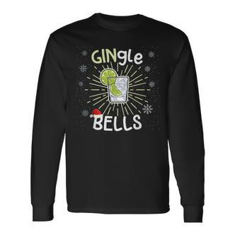 Gingle Bells Christmas Gin Word Game Langarmshirts - Seseable De
