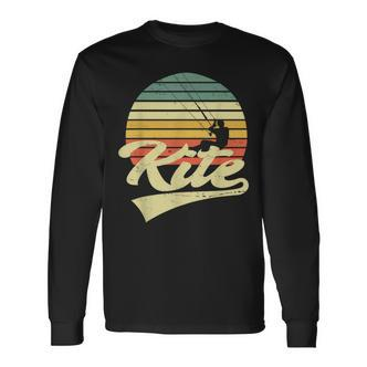 Kite Kiten Kiteboarding Kitesurfing Surf Vintage Retro Langarmshirts - Seseable De
