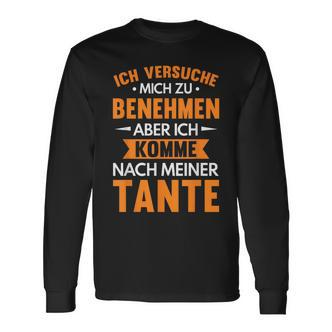 Komme Nach Tante Niche Nephew Patentante Saying Langarmshirts - Seseable De