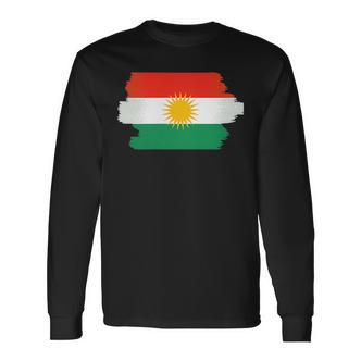 Kurdistan Flag Chest Kurdish Kurd Langarmshirts - Seseable De