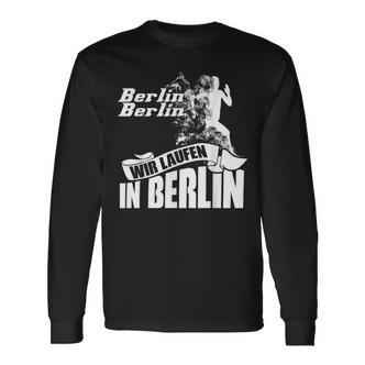 Marathon Berlin Motif Running Vent Clothing Athletes Runner Langarmshirts - Seseable De