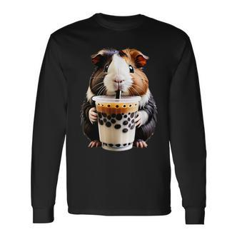 Meerschweinchen Boba Bubble Milk Tea Kawaii Cute Animal Lover Langarmshirts - Seseable De