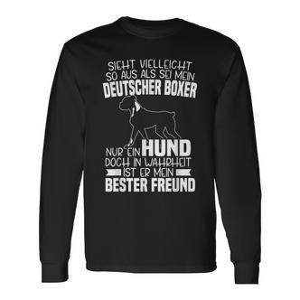 Mein Deutscher Boxer Ist Mein Beste Freund Boxer Dog Langarmshirts - Seseable De