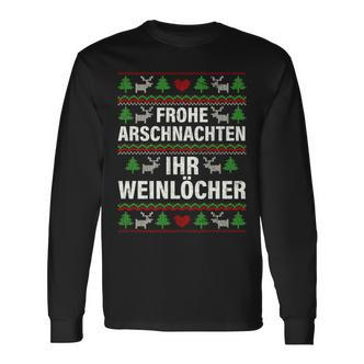 Merry Arschnacht Ihr Weinloch Christmas Langarmshirts - Seseable De