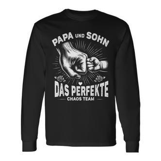 Papa Und Sohn Das Perfekte Chaos Team Father's Birthday Langarmshirts - Seseable De