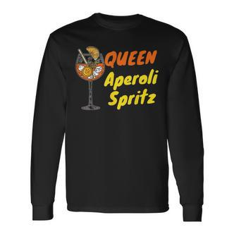 Queen Aperoli Spritz Summer Drink Spritz Langarmshirts - Seseable De