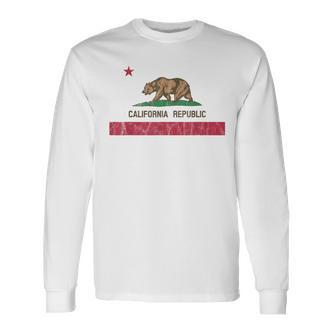 California Republic Flag California Souvenir Langarmshirts - Seseable De