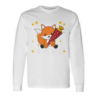 Children's Endlich Schulkind Fox School Cone School Cute Fox 80 Langarmshirts - Seseable De