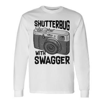 Shutterbug With Swagger Fotograf Lustige Fotografie Langarmshirts - Seseable De