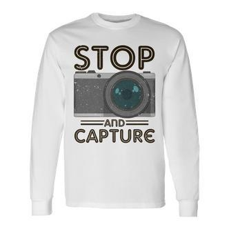Stop And Capture Fotografen Lustige Fotografie Langarmshirts - Seseable De