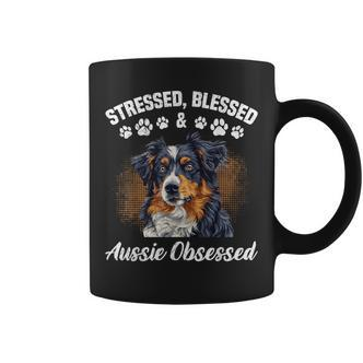 Australian Shepherd Stressed Blessed Aussie Lustig Besitzer Tassen - Seseable De