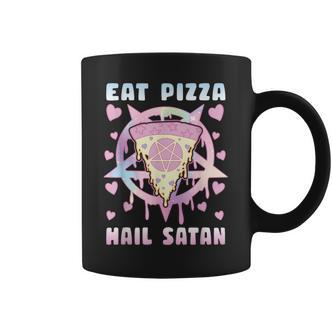 Eat Pizza Hail Satan Occult Satanic Tassen - Seseable De