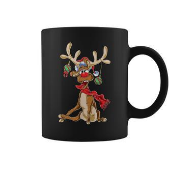 Reindeer Christmas Antlers Short Sleeve Tassen - Seseable De