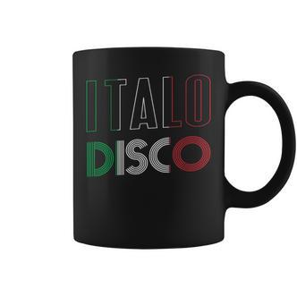 Italo Disco Herren Tassen im Retro-Stil, Italienische Flaggenfarben – Schwarz - Seseable De