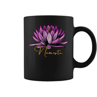 Lotusblüte Namaste Schwarzes Tassen, Entspannendes Yoga-Motiv Tee - Seseable De