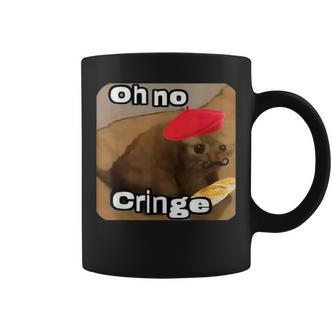 Oh No Cringe Cat French Baguette Internet Cat Meme Tassen - Seseable De