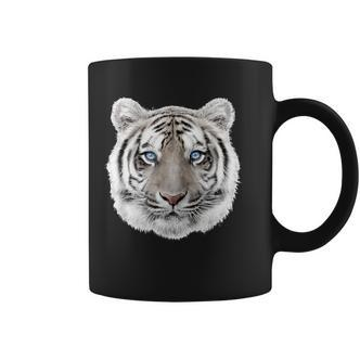 Schwarzes Tassen mit Weißem Tiger-Gesicht, Tiermotiv Tee - Seseable De