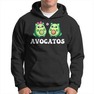 Avogato Avocado Paar Katze Kätzchenegan Avocatos Hoodie - Seseable De
