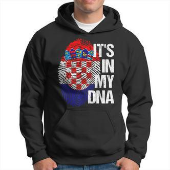 Croatia Hrvatska Flag Home Roots Fingerprint Dna Hoodie - Seseable De