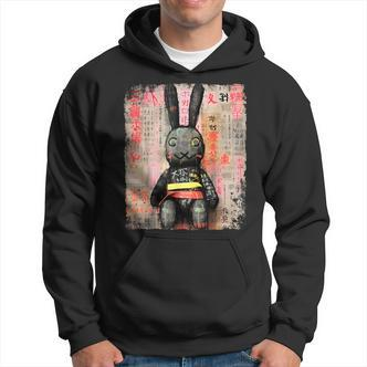 Cyberpunk Rabbit Japanese Futuristic Rabbit Samurei Hoodie - Seseable De