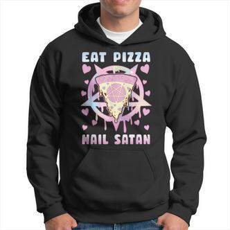 Eat Pizza Hail Satan Occult Satanic Hoodie - Seseable De