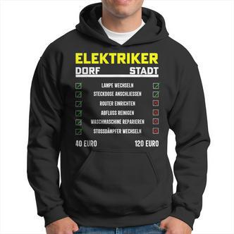 Elektrotechnik Elektroniker Handwerker Elektriker Black Hoodie - Seseable De