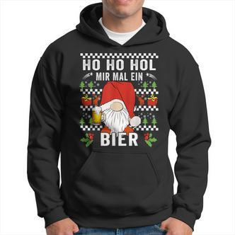 Ho Ho Hol Mir Mal Ein Bier Christmas Slogan Hoodie - Seseable De