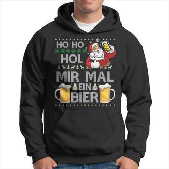 Ho Ho Hol Mir Mal Ein Bier Ugly Christmas Sweater Hoodie - Seseable De