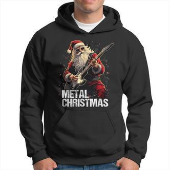 Metal Christmas Christmas Santa Guitar Hoodie - Seseable De