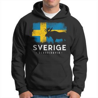 Sweden Scandinavia Swedish Elk Bull Midsomar Sverige Hoodie - Seseable De
