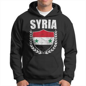 Syrien-Stolz-Flaggen-Hoodie mit Lorbeerkranz-Design - Seseable De