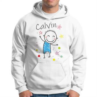 Cartoon Charakter Hoodie für Kinder, Calvin Design mit Sternen & Glitzer - Seseable De
