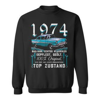 1974 Jahrgang Mann Frau 50 Years 50Th Oldtimer Sweatshirt - Seseable De