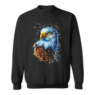 Amerikanischer Adler Handgemalter Adler Sweatshirt - Seseable De